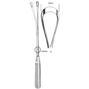 Sims Uterine Curette, Malleable, Blunt, Fig.12, 23mm, 31cm