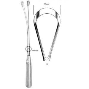 Sims Uterine Curette, Malleable, Blunt, Fig.15, 35mm, 31cm