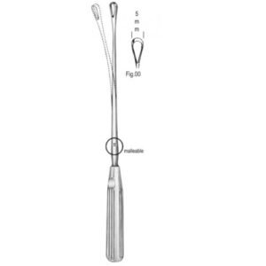 Sims Uterine Curette, Malleable, Blunt, Fig.00, 5mm, 31cm