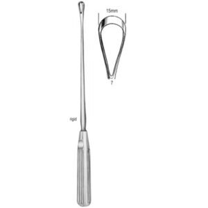 Sims Uterine Curette, Rigid, Blunt, Fig.7, 15mm, 31cm