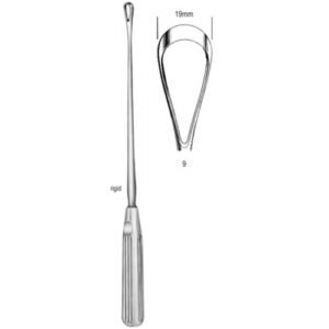 Sims Uterine Curette, Rigid, Blunt, Fig.9, 19mm, 31cm