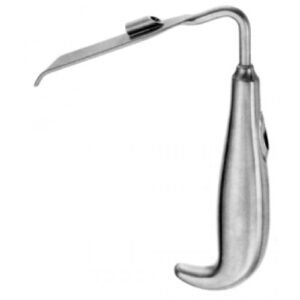 Soft Tissue Retractor, with Fibre Optic Fitting, 20x90mm, 14cm