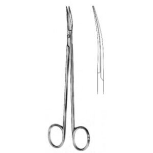 STRULLY Neurosurgical Scissors Curved Probe 22cm