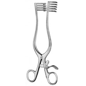 Travers Retractor, 4×5 Prongs, 19×25 and 25x25mm, Blunt, 20cm