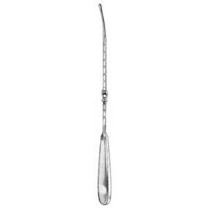 Valleix Uterine Sounds/Probes, with guard, Stainless Steel, S/P (Silver Plated Finish), 25cm