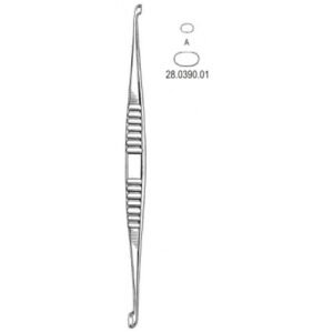 Volkmann Bone Curette, Double Ended, Fig.A, 21.5cm