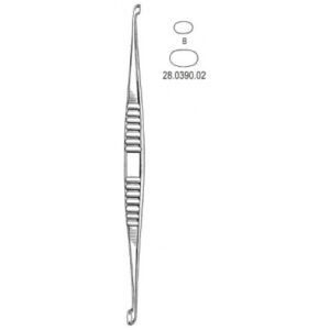 Volkmann Bone Curette, Double Ended, Fig.B, 21.5cm