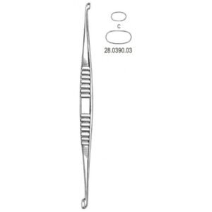 Volkmann Bone Curette, Double Ended, Fig.C, 21.5cm