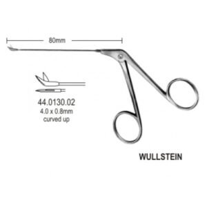 Wullstein Micro Mini Scissors agled upward, 8cm