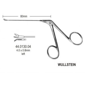 Wullstein Micro Scissors agled left, 8cm