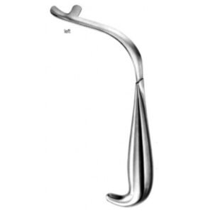 Bauer Type Intra Oral Retractor Left without Fiber Optic Light Carrier Fitting, 21cm