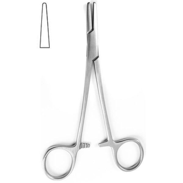 Halsey Needle Holder Smooth Jaws, Straight, 13cm (5 inches)