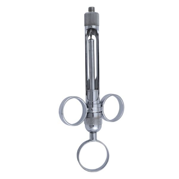 Self Aspirating Dental Syringe for Anesthetic Carpule, Stainless Steel, Matte finish with two Adaptors, one for Metric system, 1.8ml
