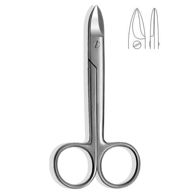 Beebe Crown Scissors, Straight, Plain, 12cm