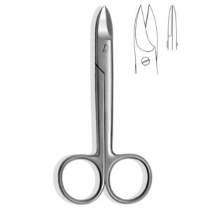 Beebe Crown Scissors, Straight, Serrated, 12cm