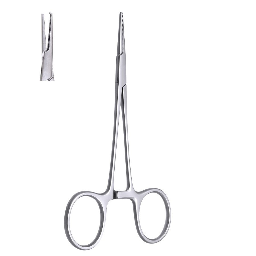 Halstead Mosquito Forceps with Hook Tip, Straight, 12.5cm