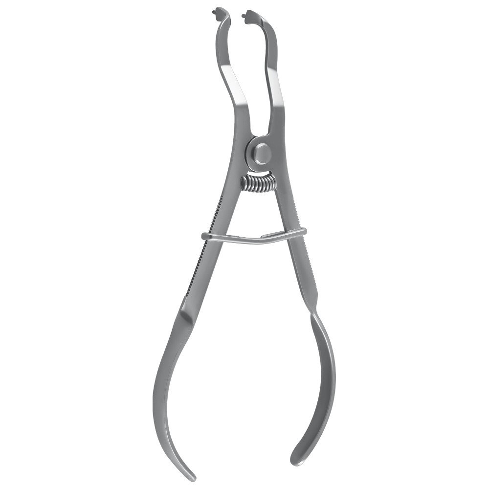Ivory Rubber Dam Clamp Forceps, 17cm