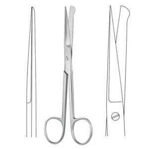 Incision Scissors with Probe, Serrated, Sharp/Blunt, Straight, 13cm