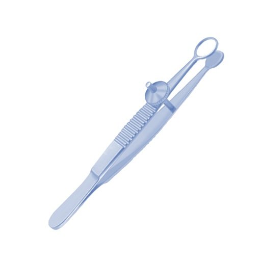 Ayer Chalazion Forceps Tweezers, 10mm Diameter, Solid Blade, Titanium, 9cm