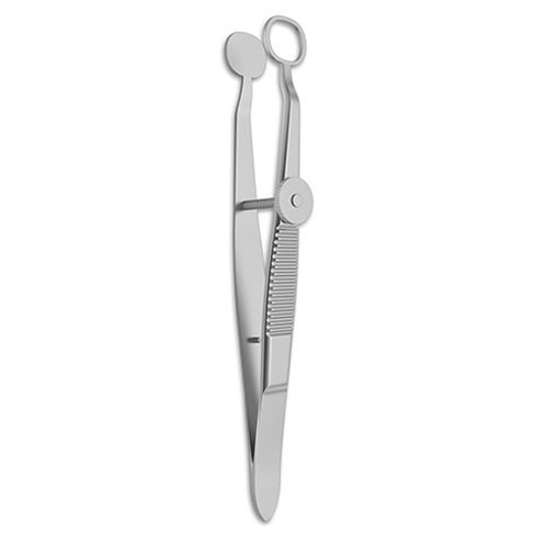 Baird Chalazion Forceps, 8mmx12mm upper open ring, 14mm lower plate, Stainless Steel, 10cm