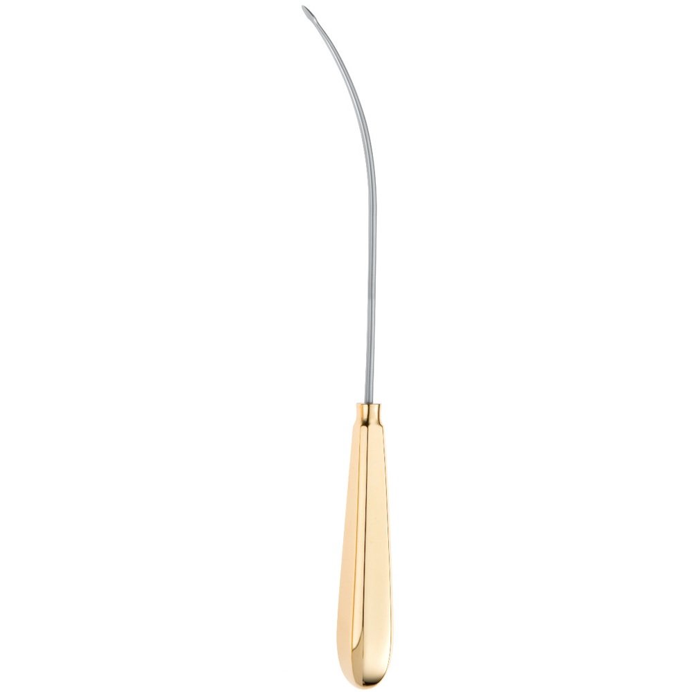 Daniel Endoscopic Forehead Nerve Dissector, Semi Curved, Blade width 4.7mm, Stainless Steel, 24cm