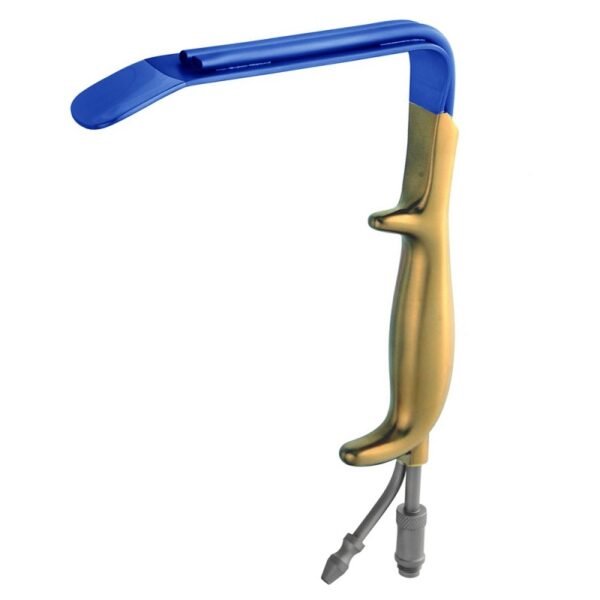 Ferriera Breast Plastic Surgery Insulated Retractor with Smooth End, Fiber Optic Light Guide and Suction Tube, 18.5cm