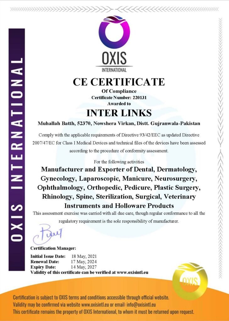Inter Links CE Compliance Certificate