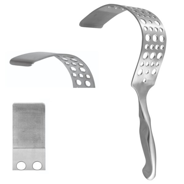 Thorlakson Abdominal Retractor, Fenestrated Curved Blade 40mm x 170mm, 34cm