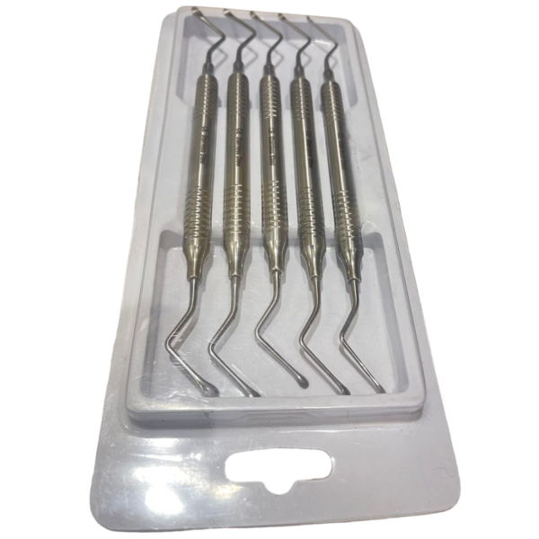 Lucas Bone, Dental, Orthopaedic Curettes, Hollow Handle, Set of 5