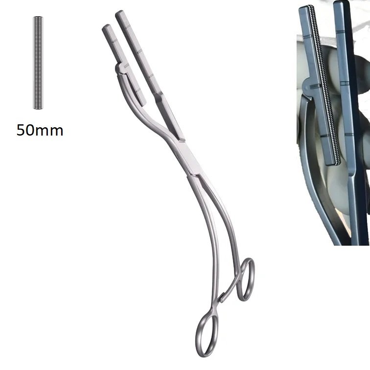 Kowalski Aortic Atraumatic Abdominal Clamp, Stainless Steel, Reusable, 26cm