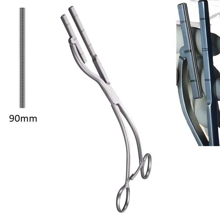 Kowalski Aortic Atraumatic Abdominal Clamp, Stainless Steel, Reusable, 28cm