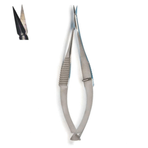 McPherson Vannas Micro Spring Dissecting Scissor, Straight, Sharp/Sharp, 8.50cm, Small