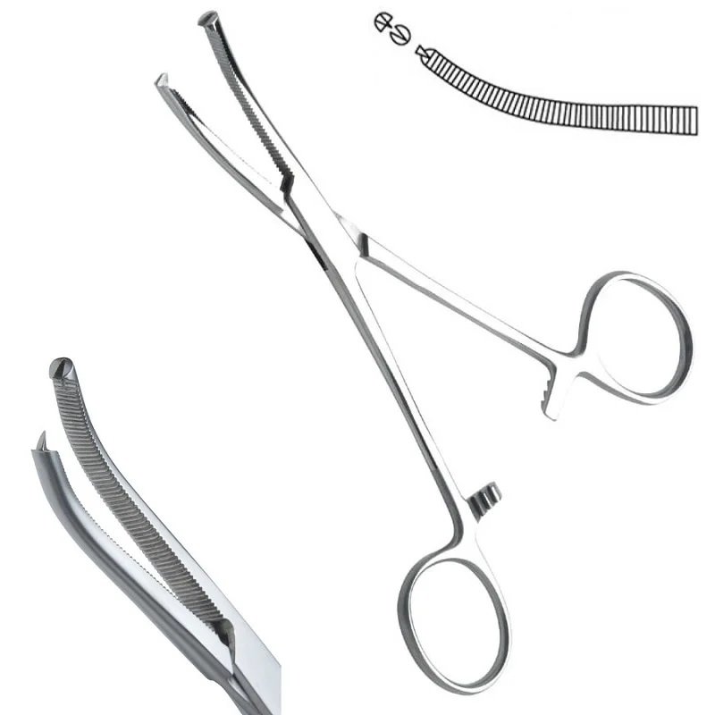 Kocher Nippon Haemostatic Artery Forceps, Serrated, Curved, 1×2 Teeth, 26cm
